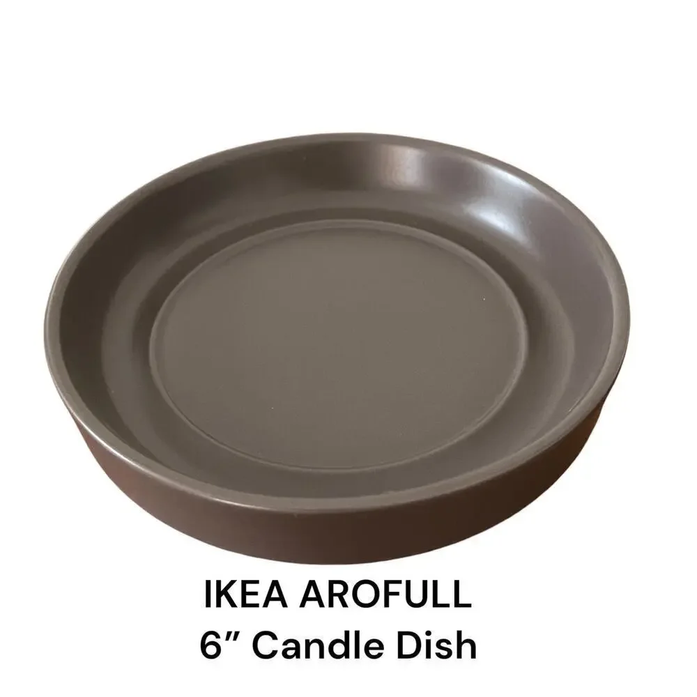 IKEA AROFULL Dark Gray Candle Dish 6